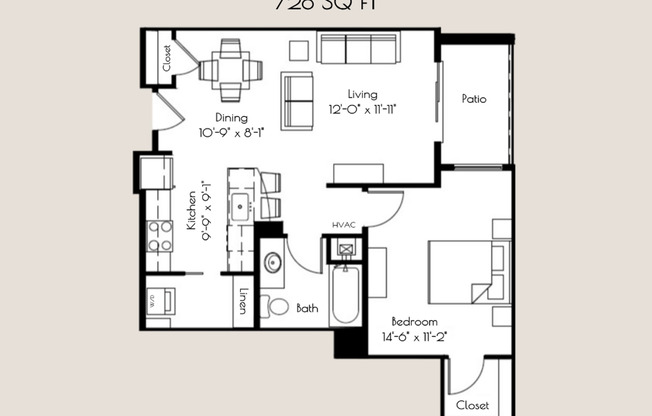 1 bed, 1 bath, 728 sqft, $1,650, Unit 8310 Globe Drive - 227