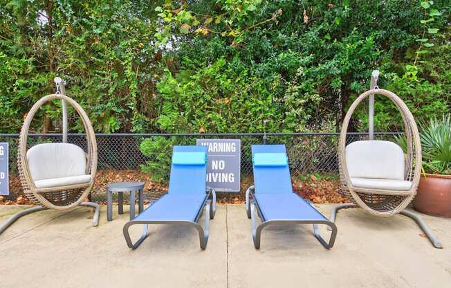 Poolside Relaxing Area at Lofts of Wilmington, Wilmington, North Carolina