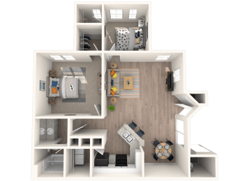 2 beds, 1 bath, 926 sqft, $1,935