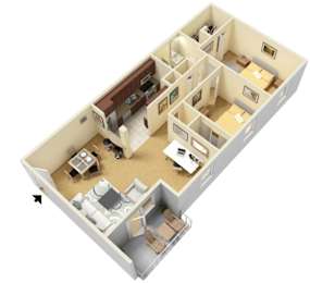 2 beds, 1 bath, 950 sqft, $999