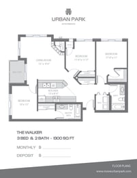 3 beds, 2 baths, 1,307 sqft, $2,350