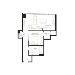 1 bed, 1 bath, 660 sqft, $3,100