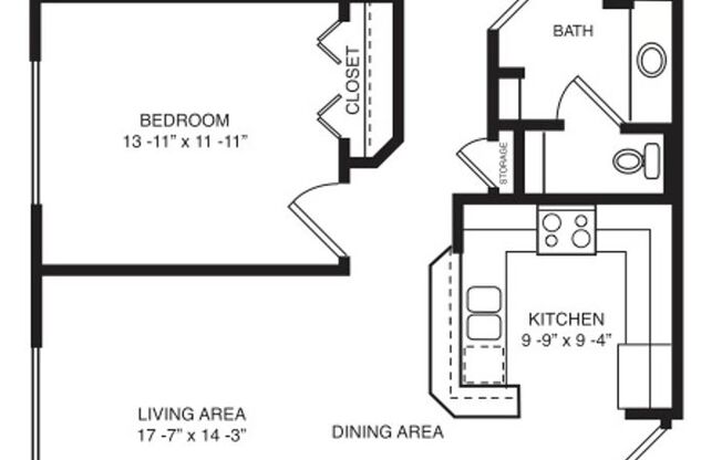 2 beds, 1 bath, 1,042 sqft, $1,310, Unit CT-179