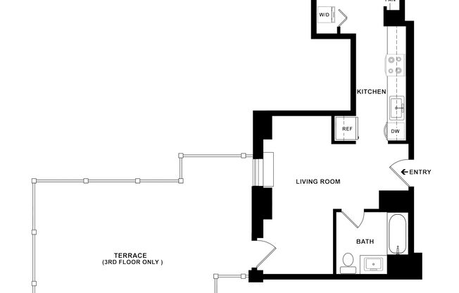 Studio, 1 bath, 499 sqft, $1,815, Unit P-1509