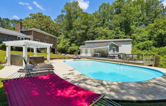 FURNISHED: Beautiful Large Private Estate on 16 Acres with Pool,Jacuzzi,Playground & More!