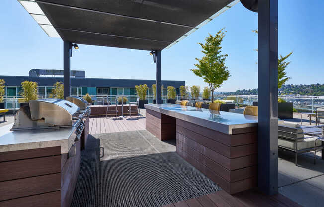 Rooftop Lounge and Grilling Area