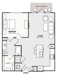 1 bed, 1 bath, 820 sqft, $2,022