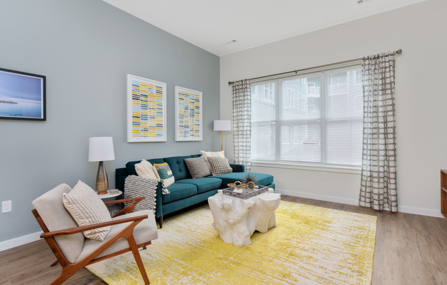 Light Infused  Living Area | The Q | Quincy, Massachusetts Apartments