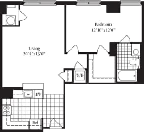 1 bed, 1 bath, 852 sqft, $1,958