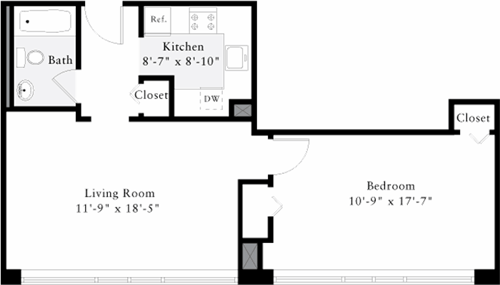 1 bed, 1 bath, 580 sqft, $3,639, Unit 4502