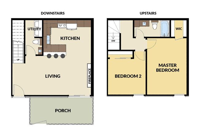 2 beds, 1.5 baths, 987 sqft, $985, Unit Unit F