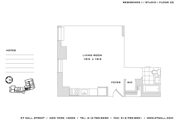 Studio, 1 bath, $3,425, Unit 25I