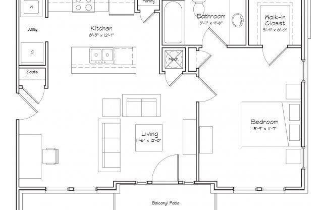 1 bed, 1 bath, 691 sqft, $1,435