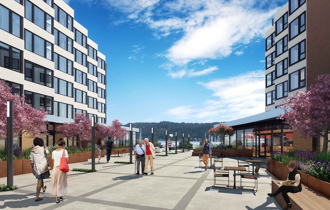 Outdoor Lounge  at Marina Square, Bremerton, WA, 98337