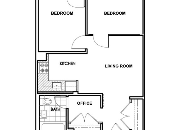 2 beds, 1 bath, $4,500, Unit 6H