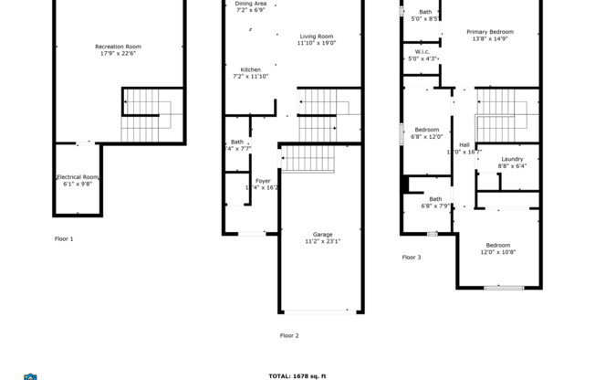 3 beds, 2.5 baths, $1,800, Unit 5739 Summerland Dr