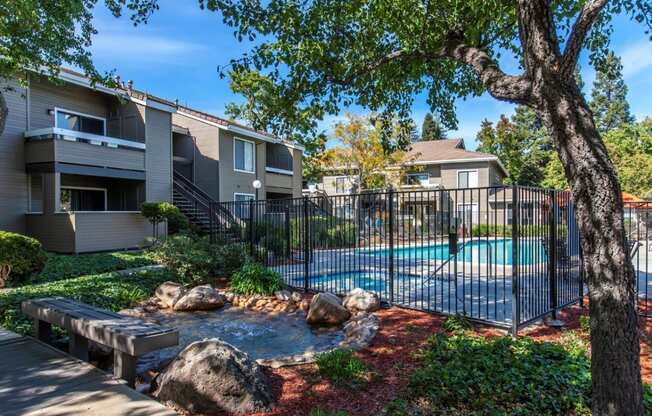 pool enclosed by gate