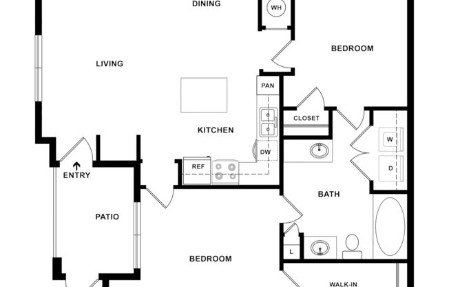 1 bed, 1 bath, 972 sqft, $1,580