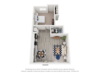 1 bed, 1 bath, 750 sqft, $1,250