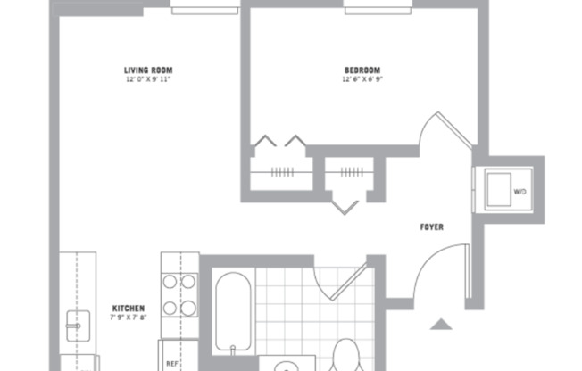 1 bed, 1 bath, 565 sqft, $2,195, Unit 214-408