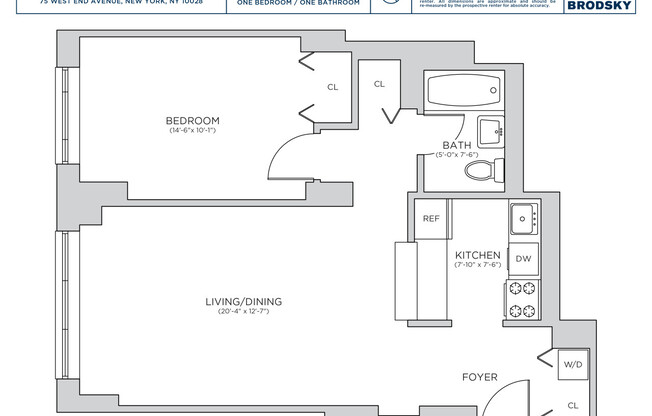 1 bed, 1 bath, $5,175, Unit P22C