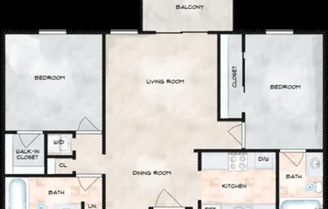 2 beds, 2 baths, 885 sqft, $2,500, Unit Unit 103