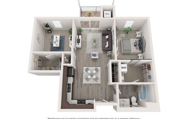 1 bed, 1 bath, 879 sqft, $1,730, Unit 4 - 212