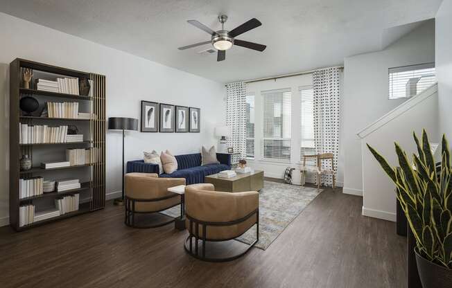 Townhome Living Room at Parc View Apartments and Townhomes Midvale, UT 84047