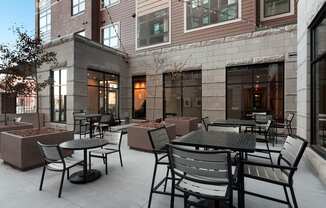 Patio at 1500 Nicollet Apartment Homes, Minneapolis, MN