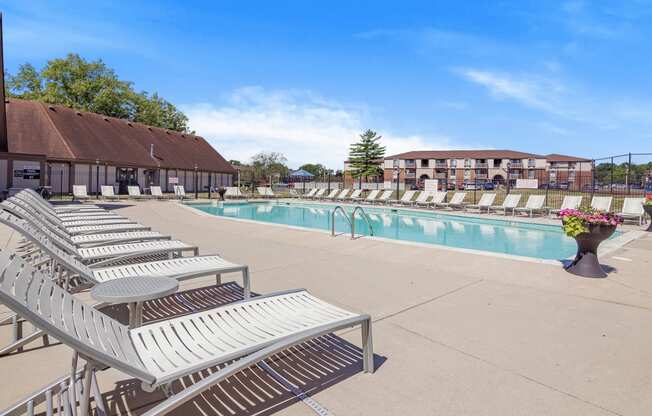 the swimming pool at our crossings apartments