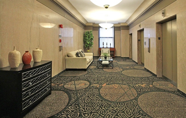 Elevator Lobby Â at The Residences At Hanna Apartments, Ohio