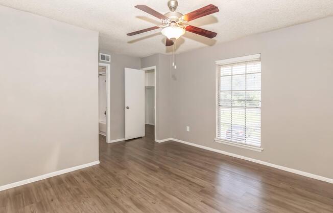 a close up of an empty room