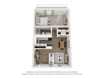 1 bed, 1 bath, 675 sqft, $950