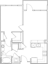 1 bed, 1 bath, 690 sqft, $1,549