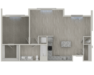 1 bed, 1 bath, 891 sqft, $1,682