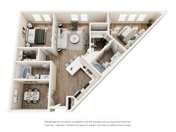 2 beds, 2 baths, 1,075 sqft, $2,509