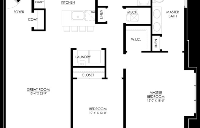 2 beds, 2 baths, 1,224 sqft, $3,117, Unit 2302