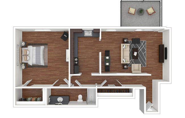 1 bed, 1 bath, 975 sqft, $1,290