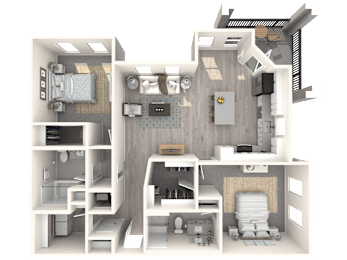 2 beds, 2 baths, 1,172 sqft, $2,290