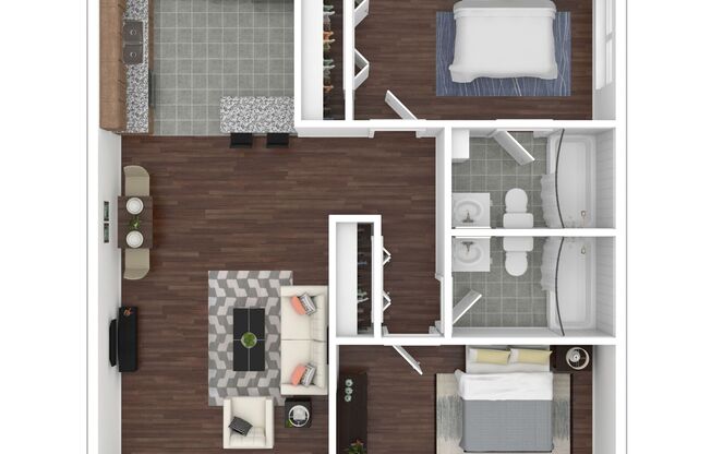 2 beds, 2 baths, 845 sqft, $1,475