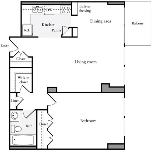 1 bed, 1 bath, 750 sqft, $3,007, Unit 0803