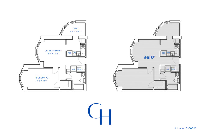 1 bed, 1 bath, 545 sqft, $1,859, Unit A-209
