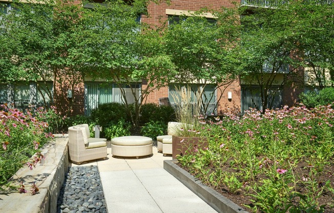Landscaped Courtyard With Numerous Seating Areas