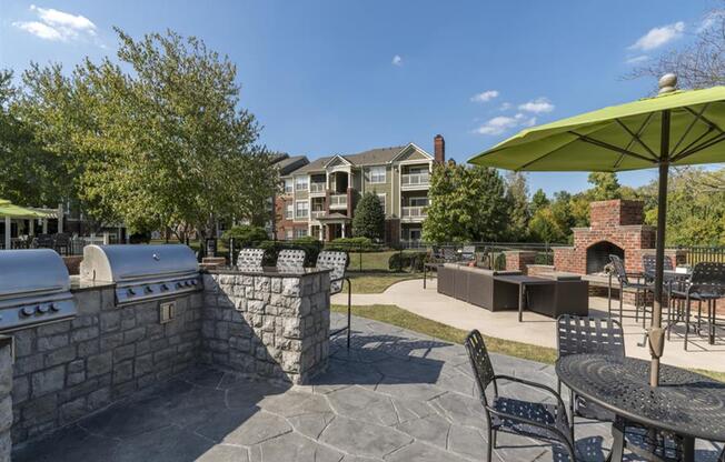 Outdoor Grill With Intimate Seating Area at Wyndchase at Aspen Grove, Franklin, TN, 37067