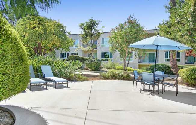 Exterior area patio at Waverly, Los Angeles, California