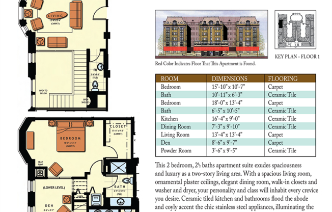 2 beds, 2.5 baths, 1,467 sqft, $2,730