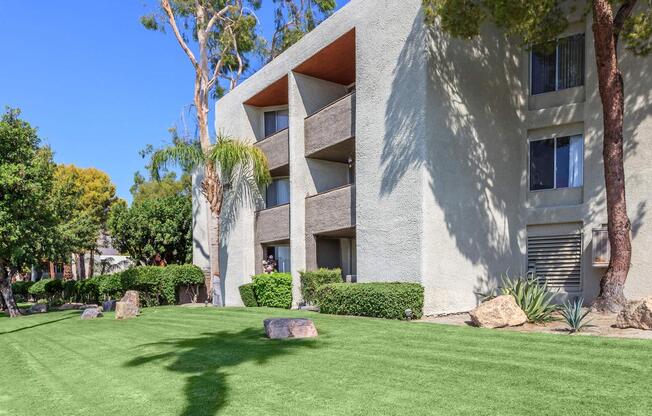 a house with trees in the background