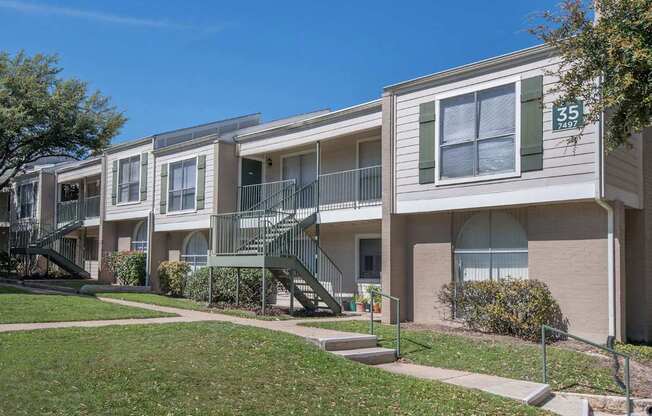 Apartment complex with number 35 on the front.