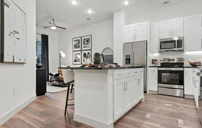 Connected Kitchen and Living Spaces