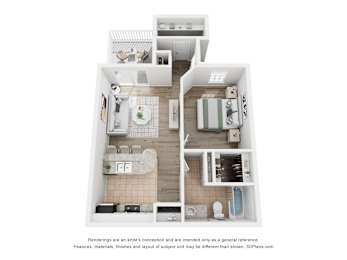 1 bed, 1 bath, 815 sqft, $1,200